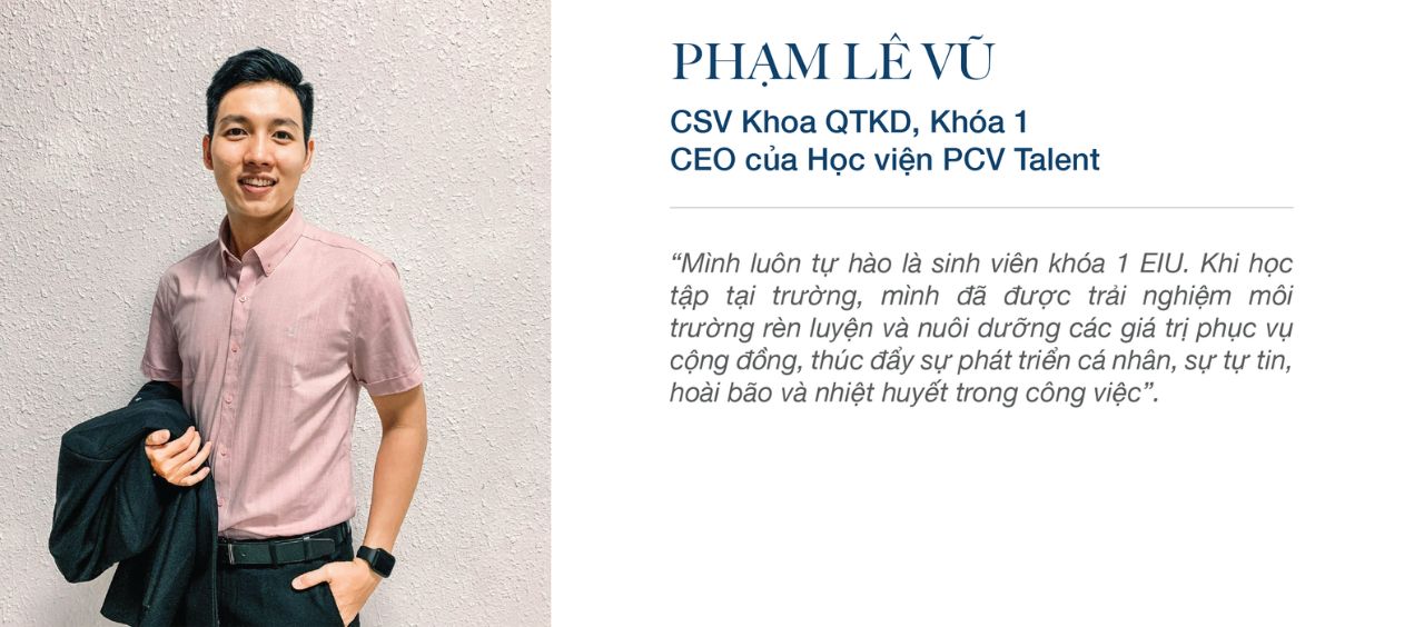 Phạm Lê Vũ - Khoa QTKD- Khóa 1