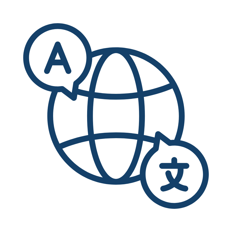 Icon đào tạo ngôn ngũ và giao lưu văn hóa